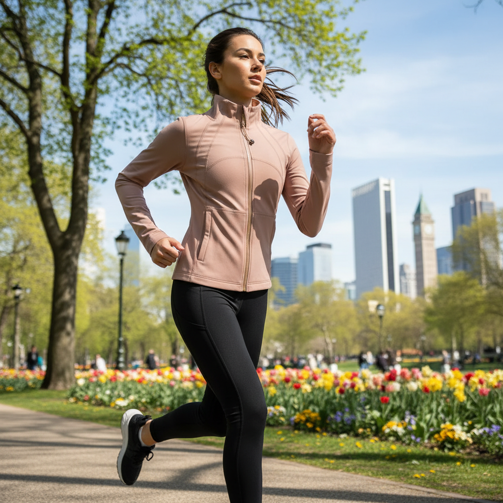 2025 Rose Gold Jacket Third Generation No Mesh Slim Fit Thin Sport Fitness Yoga Wear Stand Collar Outerwear for Women